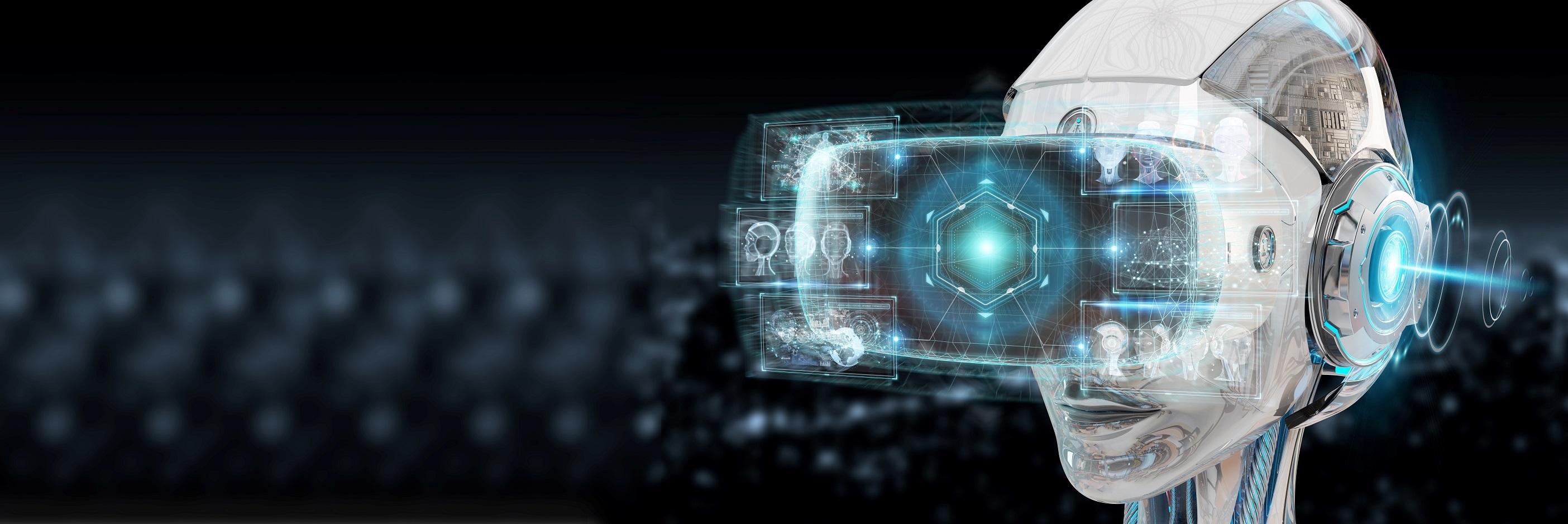 Zdjęcie robota z okularami VR